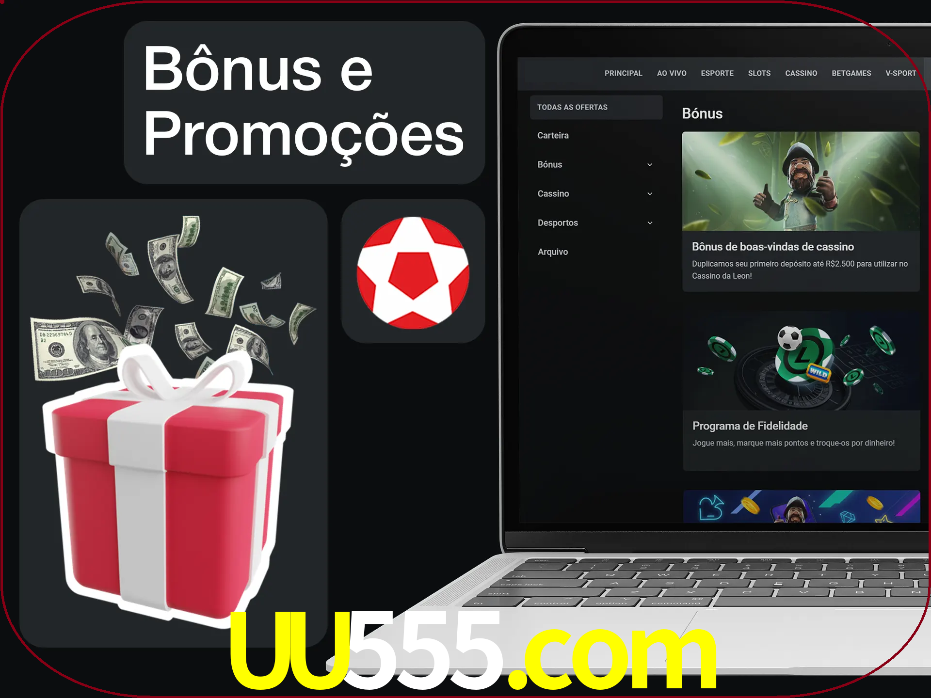 Verifique se há novos bônus e promoções.