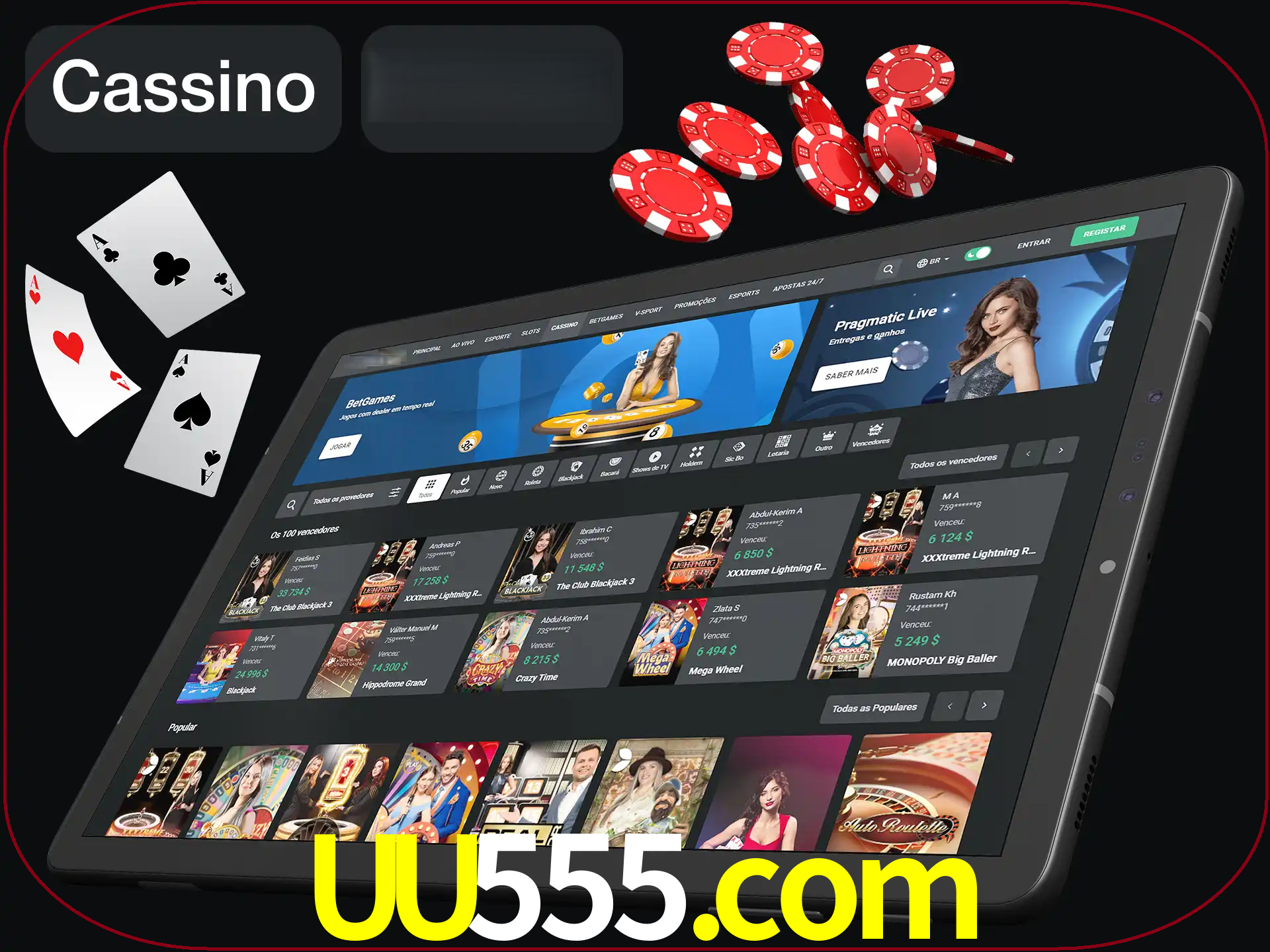 Jogue vários jogos de cassino em nosso cassino.