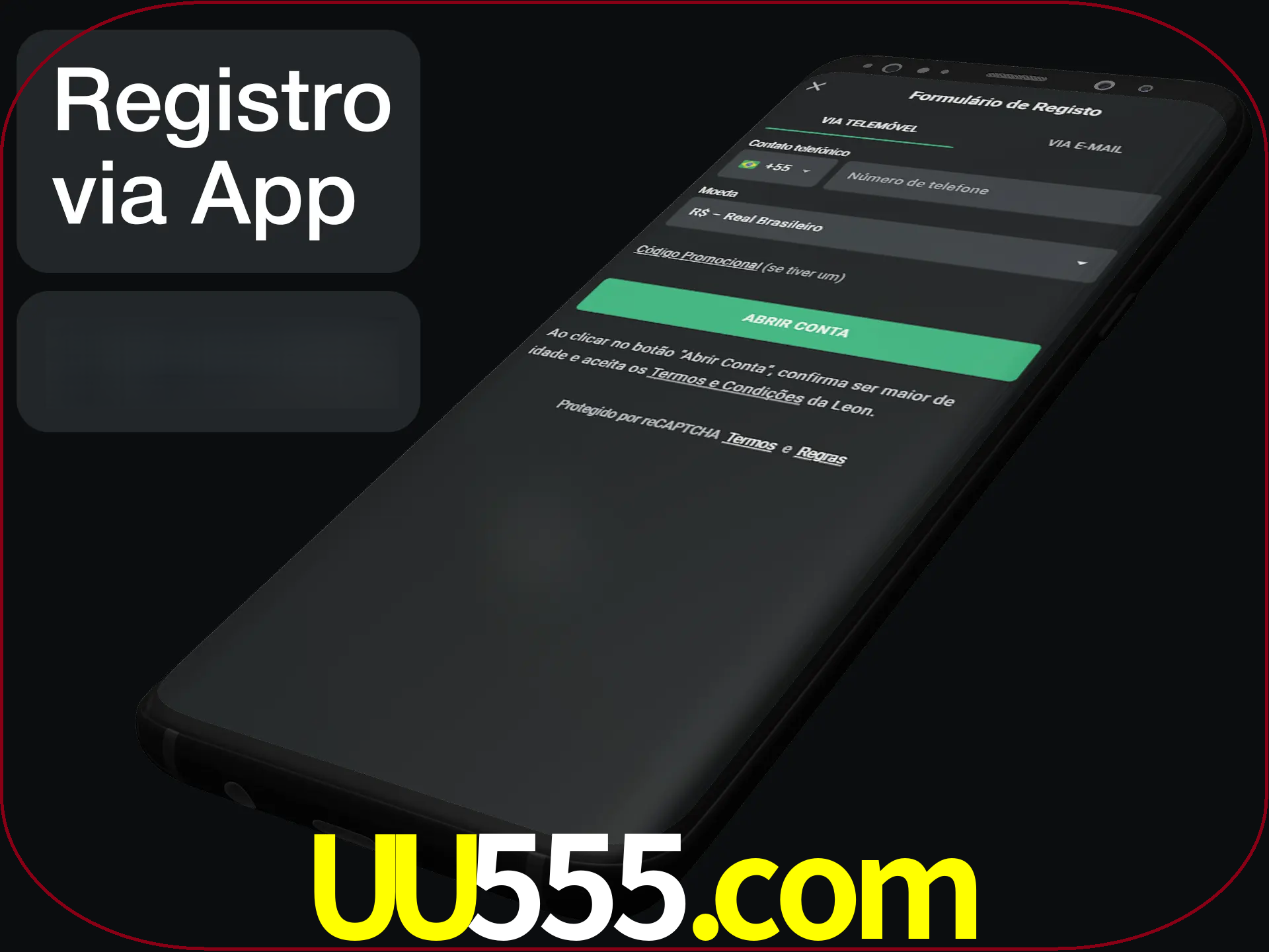 Registre-se quiclly em LeonBet usando o aplicativo.